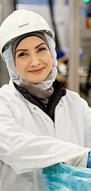 Nazreen headshot in protective clothing